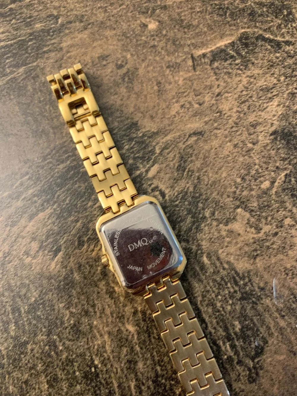 DMQ Women's Gold-Tone Crystal Accent Bracelet Watch